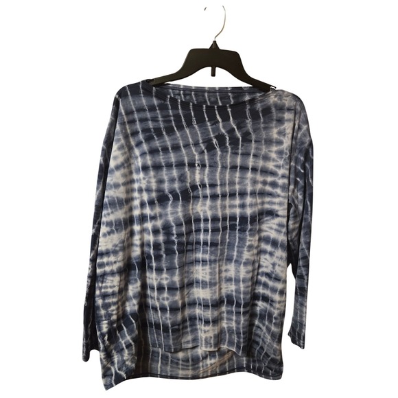 Lululemon Back in Action Long Sleeve Tie Dye Shirt  Shibori Square Ocean Air XXL - Picture 1 of 7